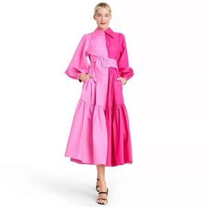 Christopher John Rogers by Target Pink Midi Dress